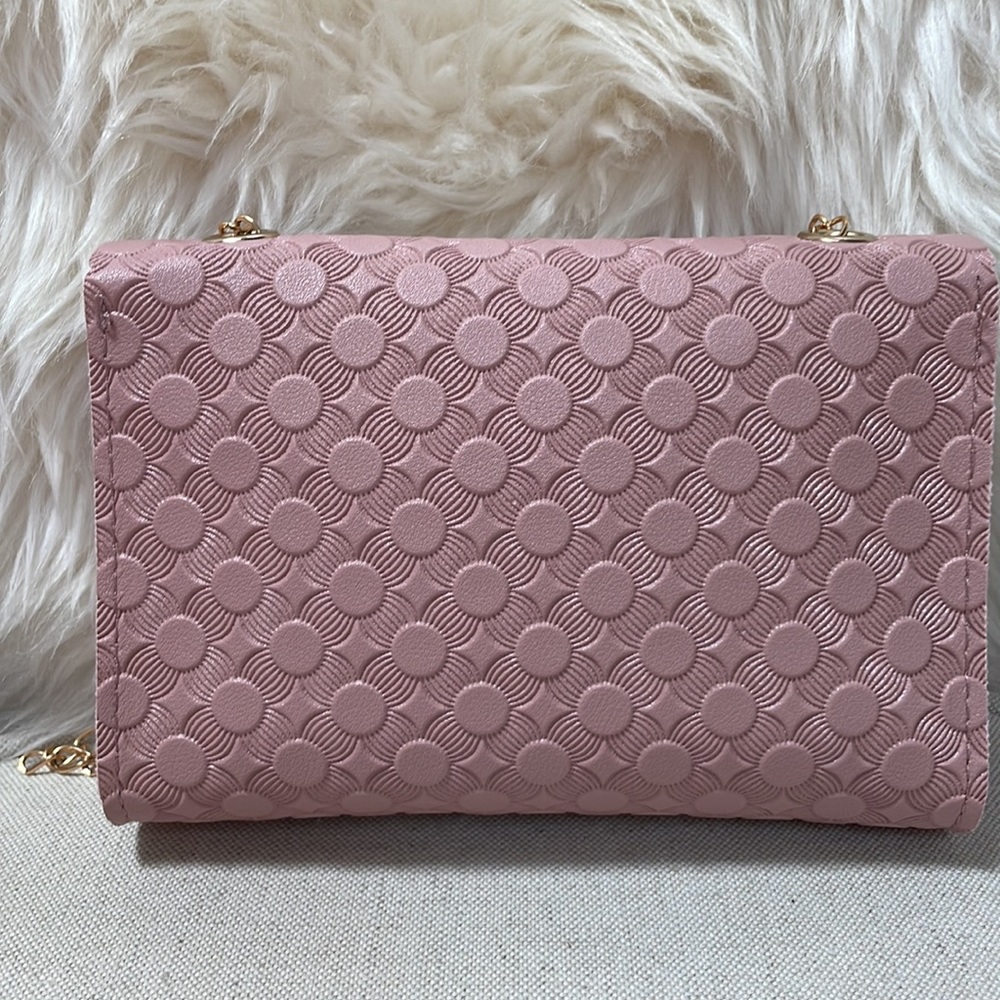 MINI TEXTURED PUSH LOCK PINK CROSSBODY BAG - Picture 6 of 15